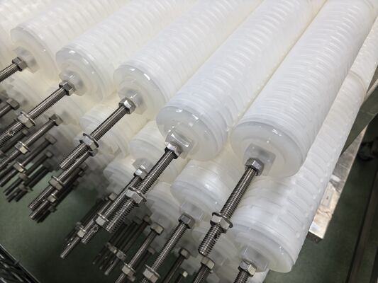 60 ইঞ্চি দৈর্ঘ্যের পলিপ্রোপিলিন (পিপি) উপাদান উচ্চ প্রবাহ PHFZ কনডেনসেট পলিশিং ফিল্টার কার্ট্রিজ