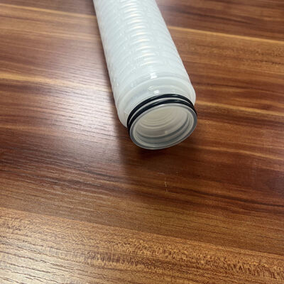 জল পরিস্রাবণের জন্য 0.45um পলিপ্রোপিলিন মিডিয়া সহ 30 ইঞ্চি পিপি প্ল্যাটেড হাই ফ্লো ফিল্টার কার্ট্রিজ